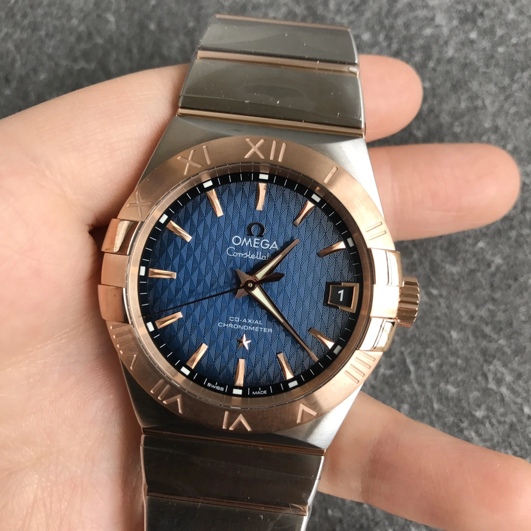Versatile CBD Factory Omega Constellation Co-Axial 38mm Two-Tone Blue Pattern Dial (123.20.38.21.03.001) 1:1 Super Clone – DD8500 Movement 321